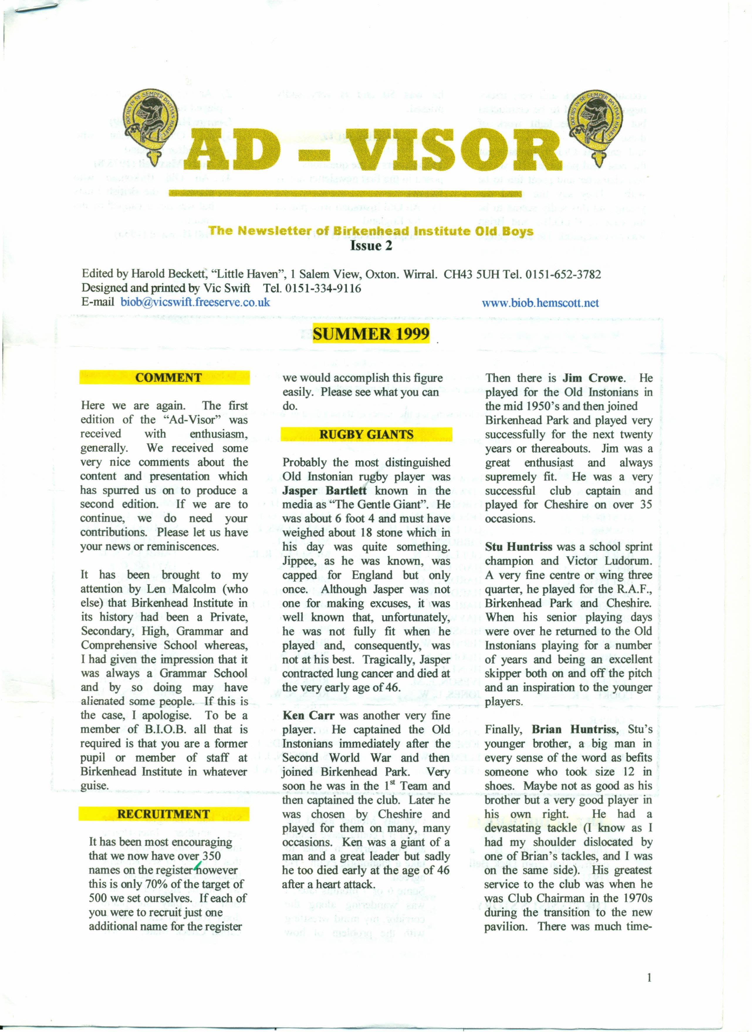 Ad-Visor Summer 1999