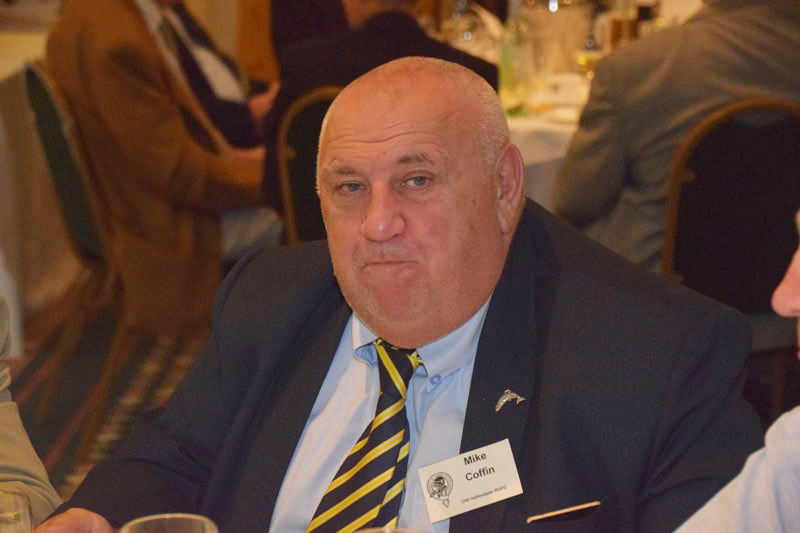 Photograph of Mike Coffin (Old Instonians RUFC) at Reunion Dinner 2016