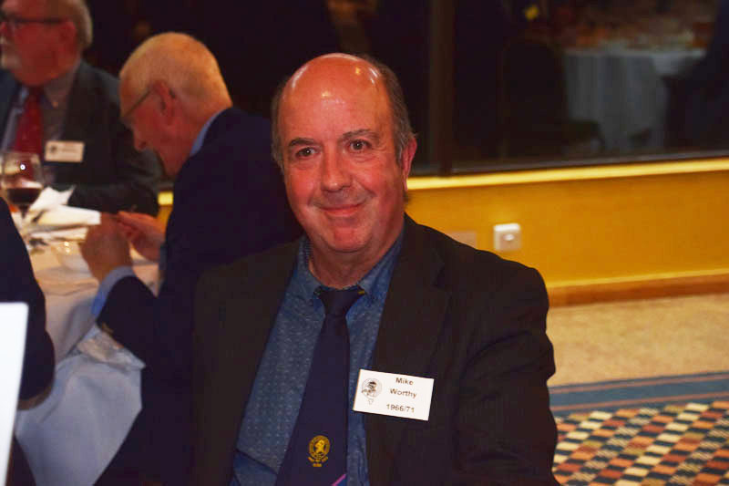 Photograph of Mike Worthy (1966/71) at Reunion Dinner 2017