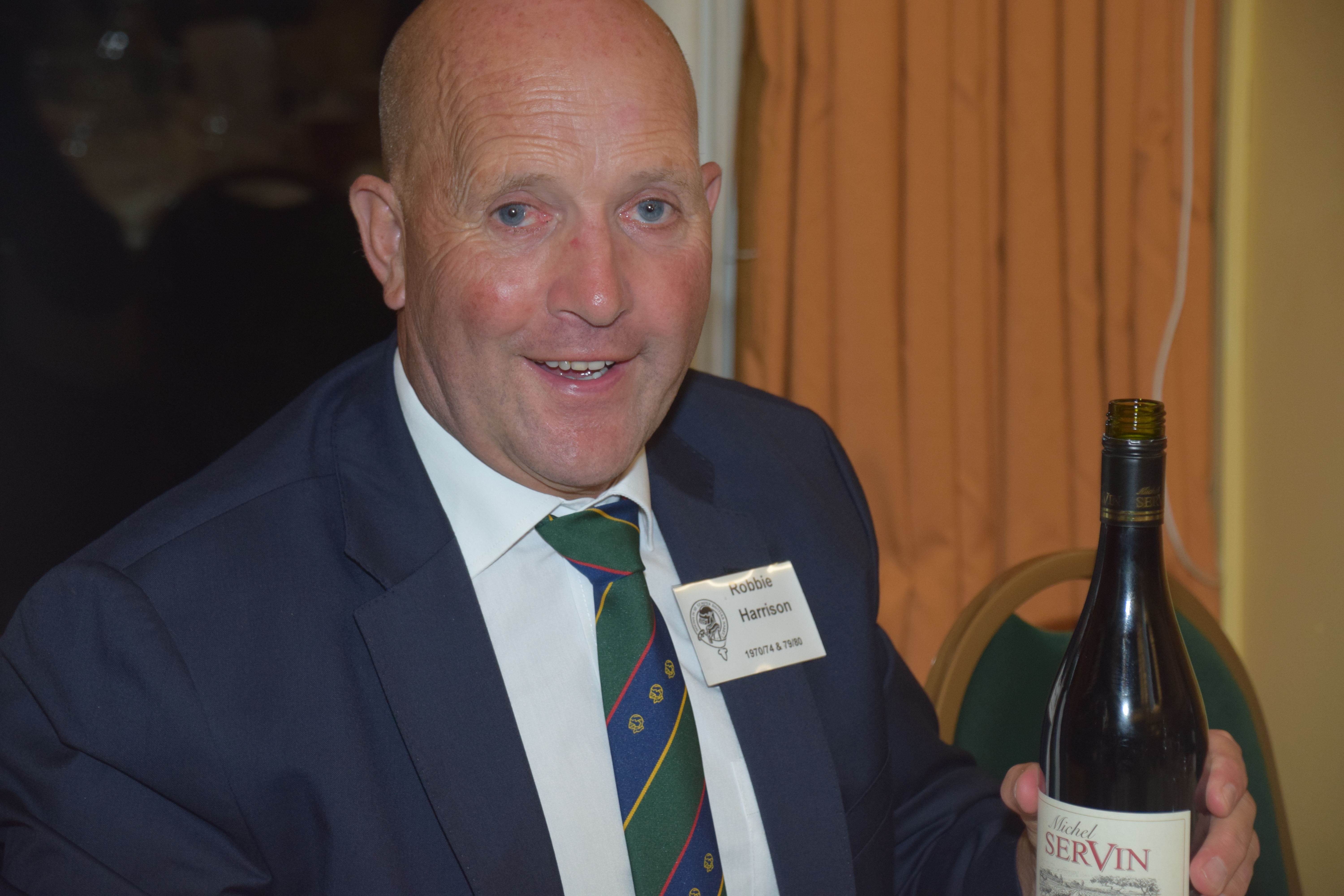 Photograph of Robbie Harrison (1970/74 & 1979/80) at Reunion Dinner 2019