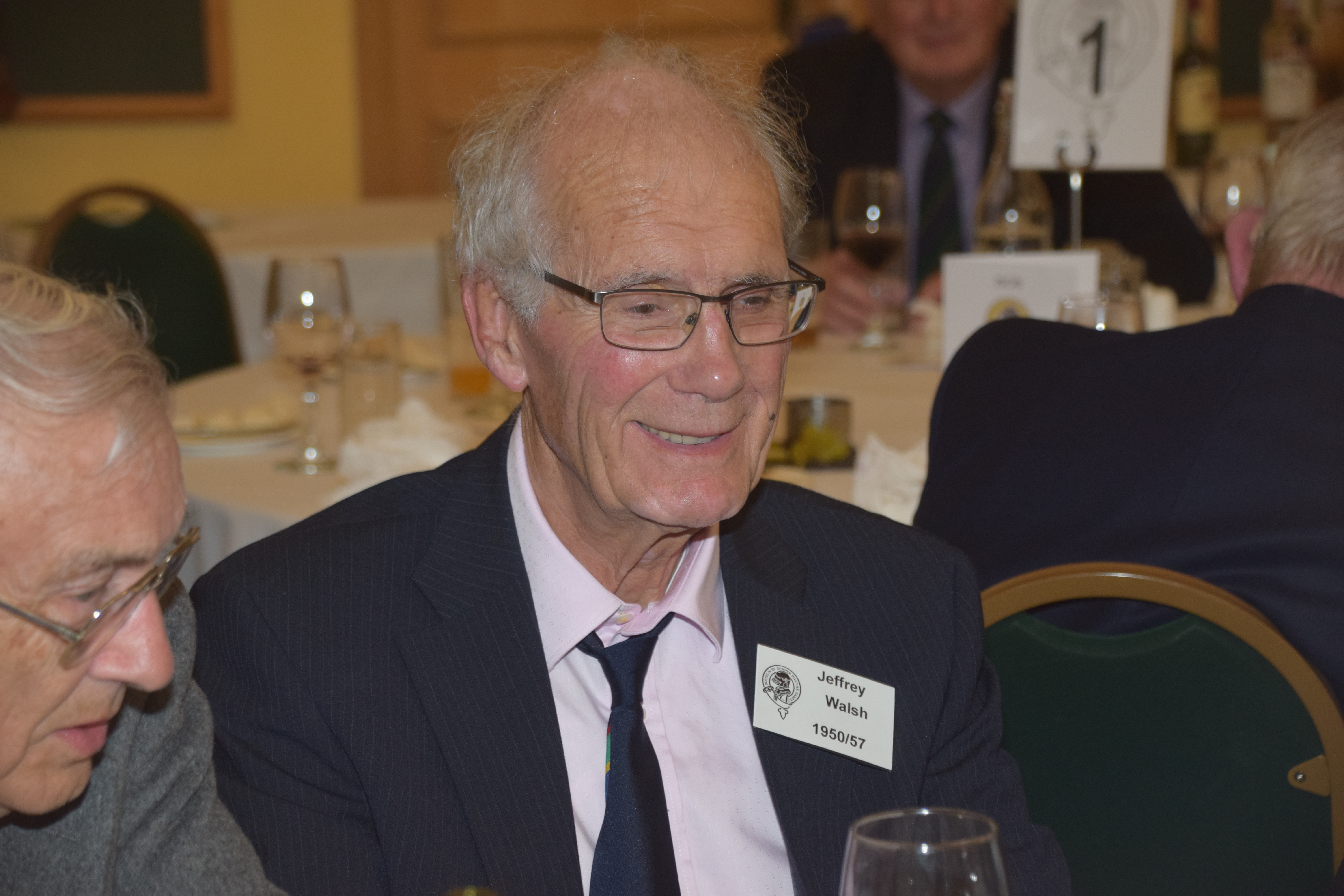 Photograph of Jeff Walsh (1950/57) at Reunion Dinner 2019