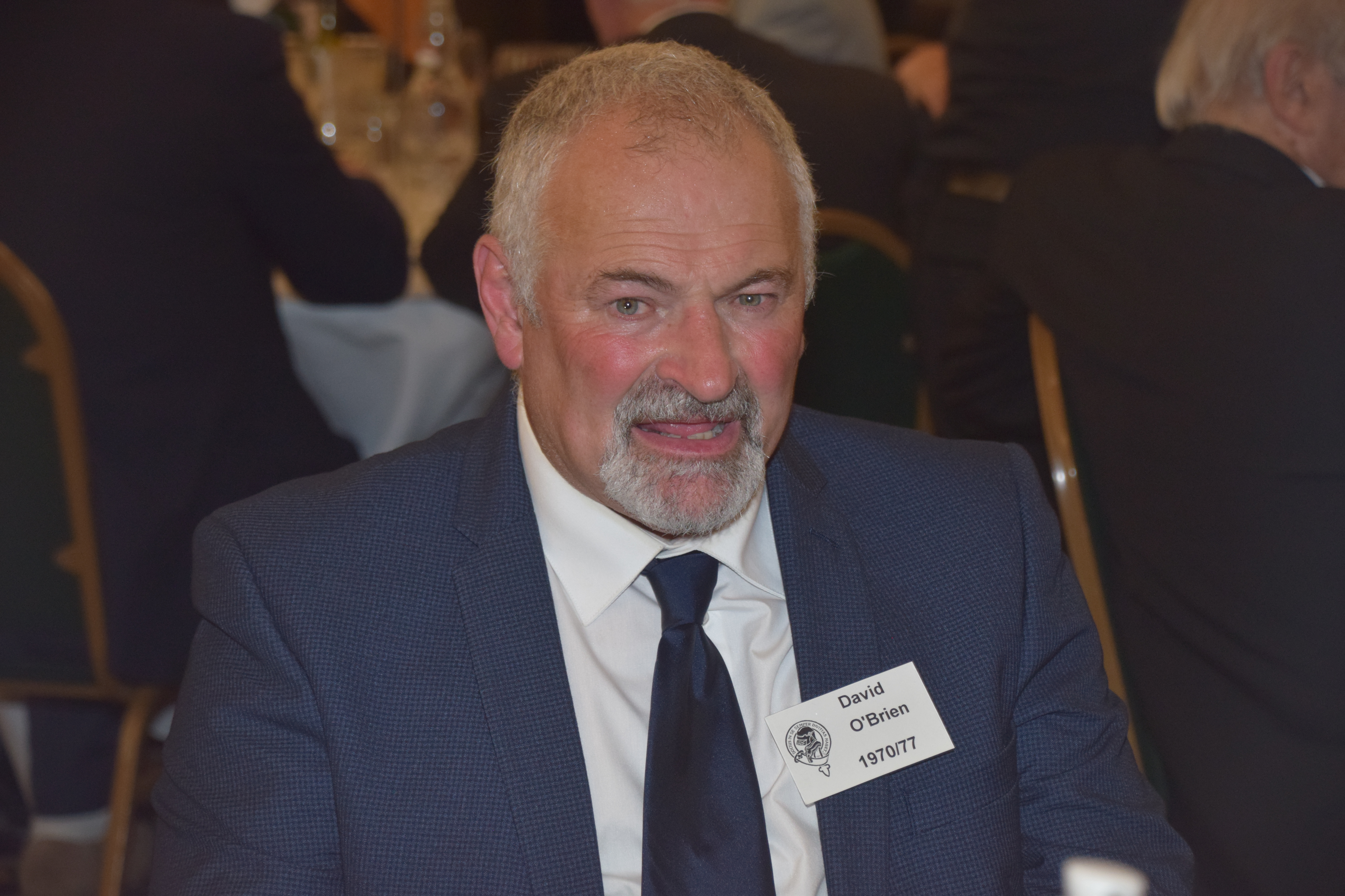 Photograph of Dave O'Brien (1970/77) at Reunion Dinner 2019