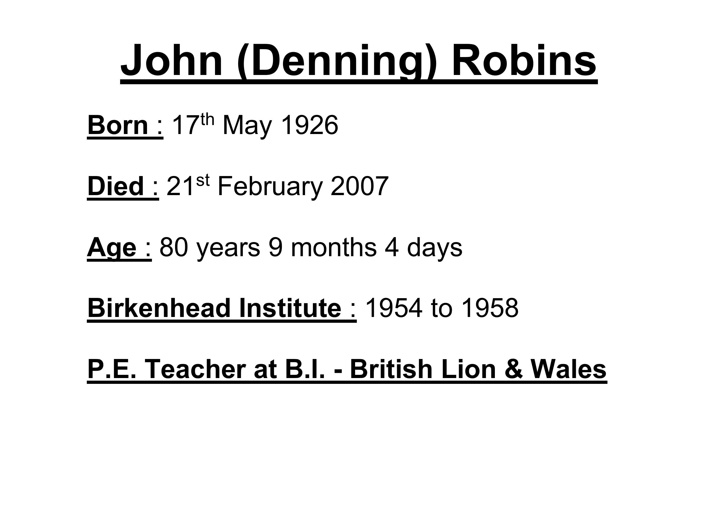 Johnny Robins