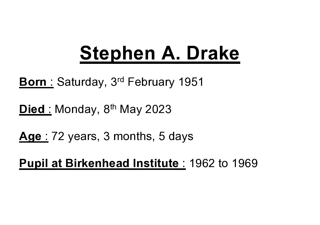 Stephen A Drake
