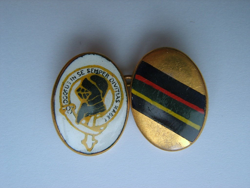 Photograph of Old Boys Hand Painted Cuff Links