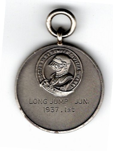 Photograph of Junior Long Jump Medal - 1937