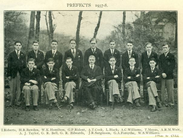 Photograph of School Prefects 1937/38
