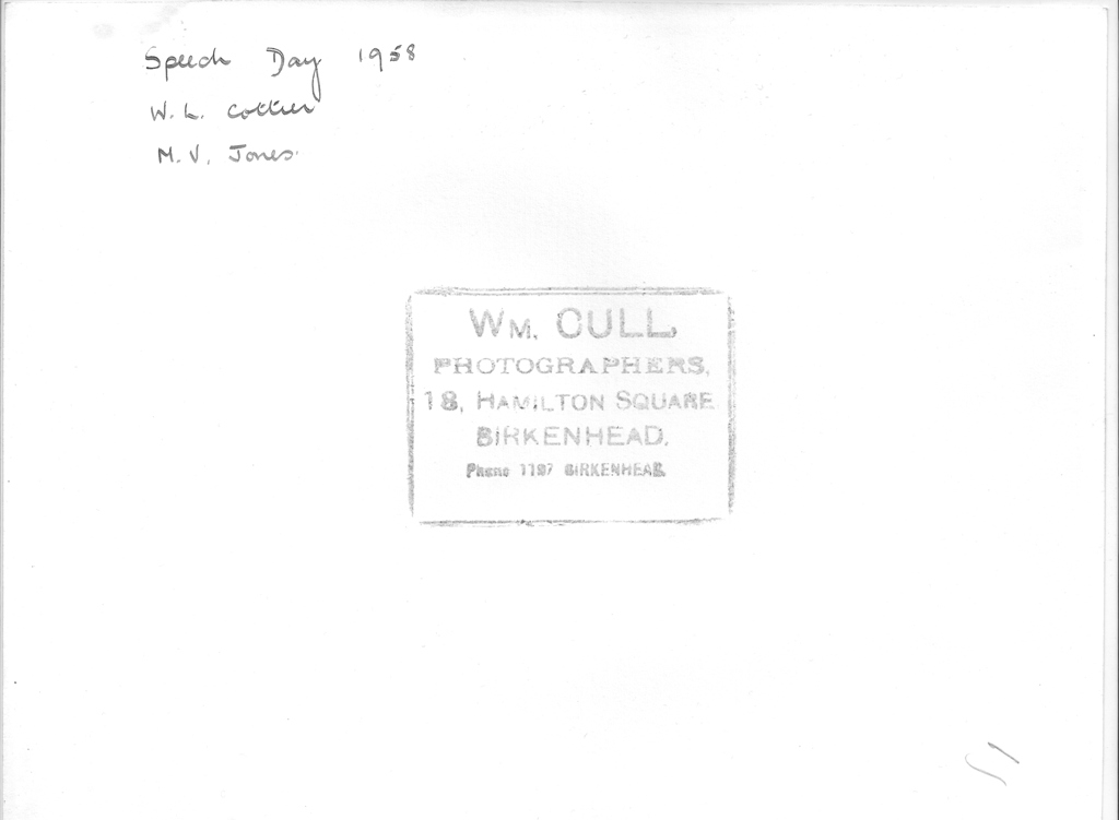 Photograph of School Speech Day 1958, Birkenhead Town Hall