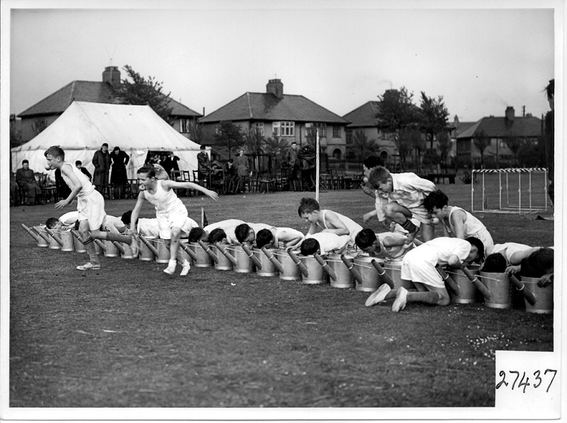 Photograph of School Sports Day Unknown Year, Ingleborough Road Memorial Field