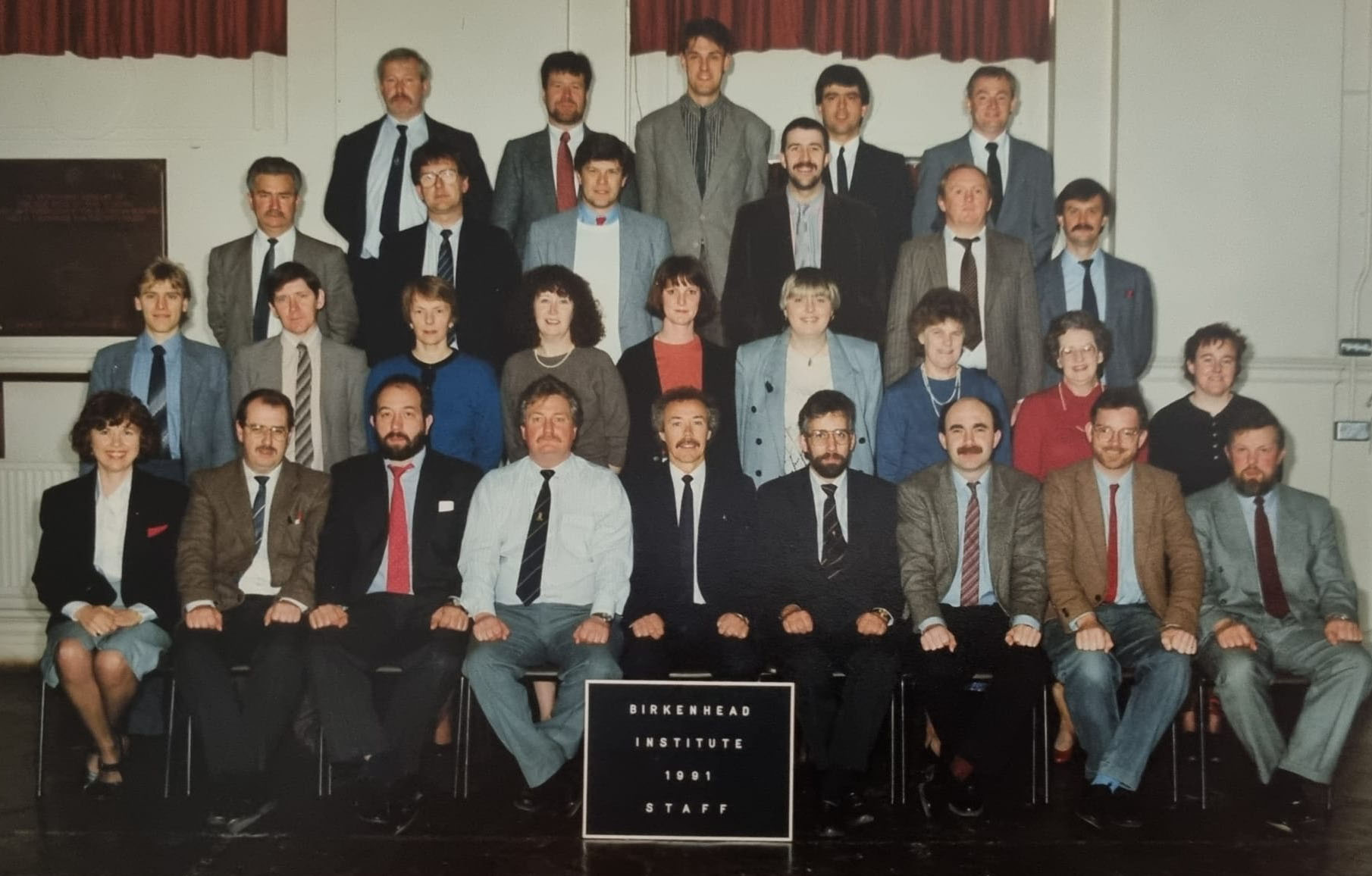 Photograph of School Staff 1991, Tollemache Road