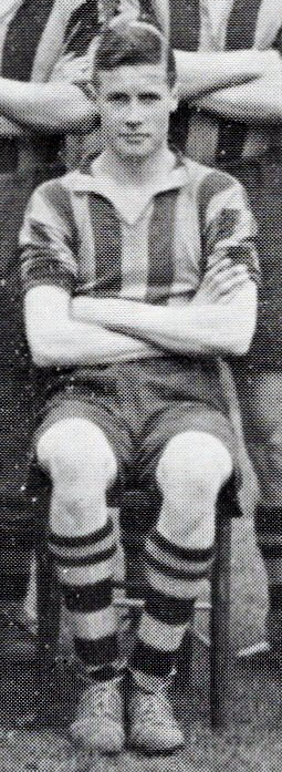 Photograph of John Keel Barker in the 1st. XI Football team 1934-35
